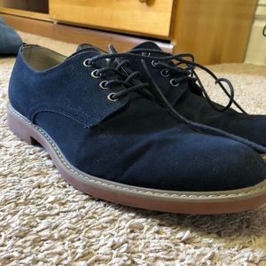 Blue Suede Dress Shoes